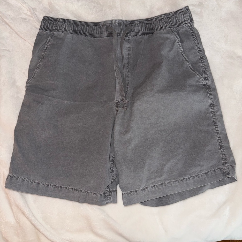 American Eagle Outfitters Men's Washed Charcoal Drawstring Shorts